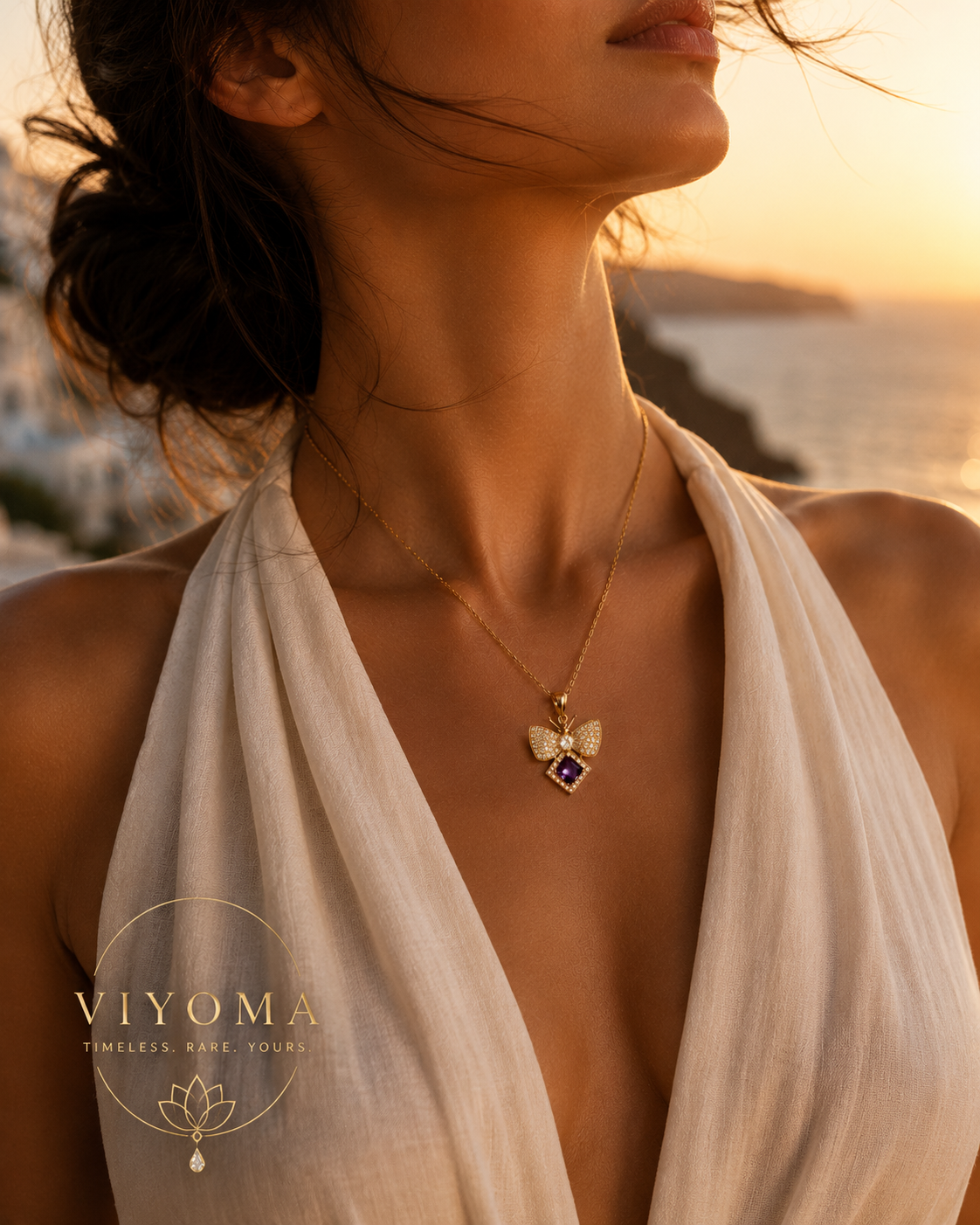 VIYOMA Amethyst Flutter Pendant
