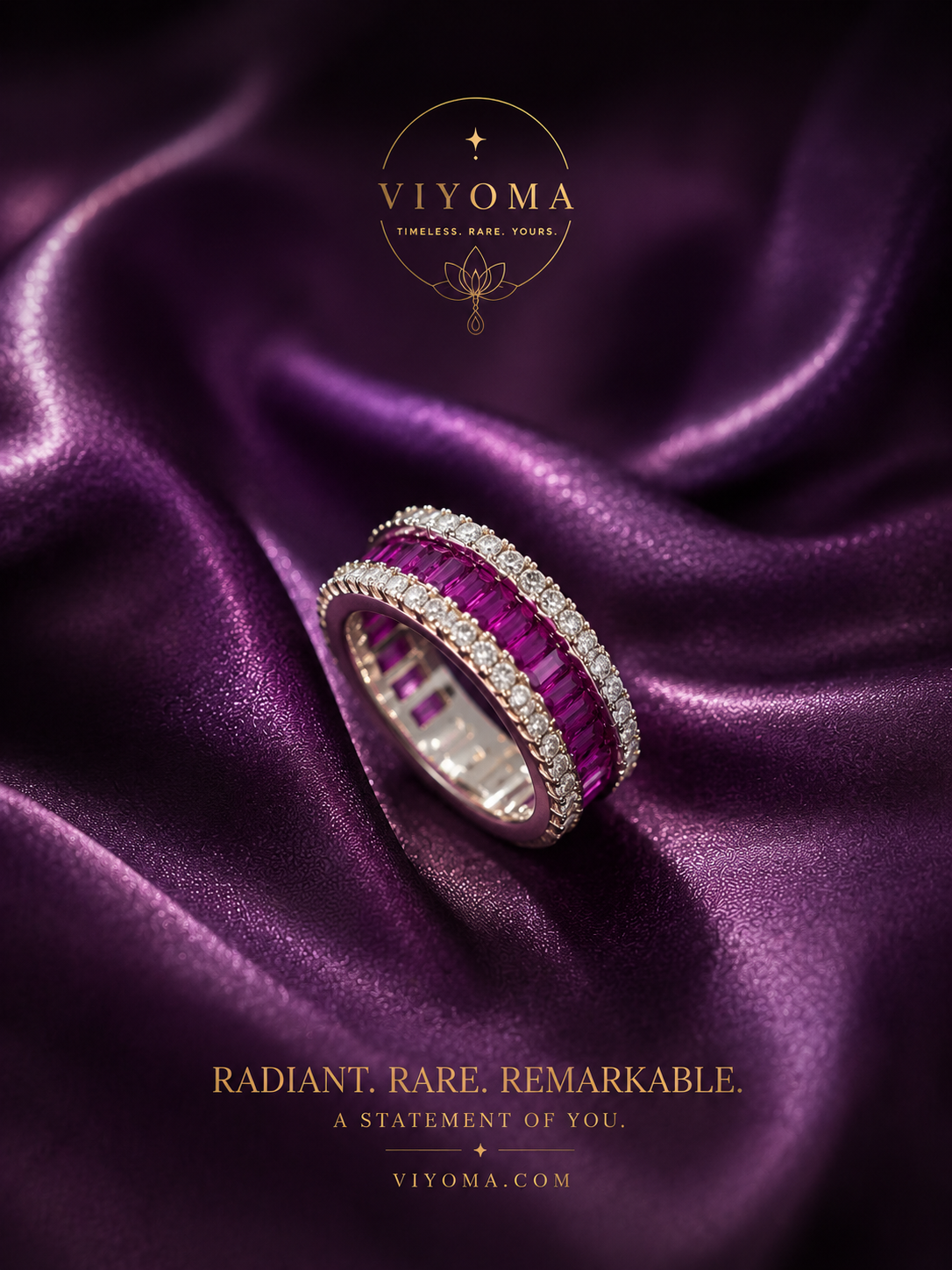 VIYOMA Orchid Eternity Ring