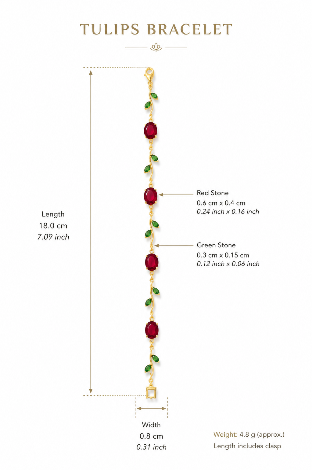 VIYOMA Scarlet Tulip Bracelet