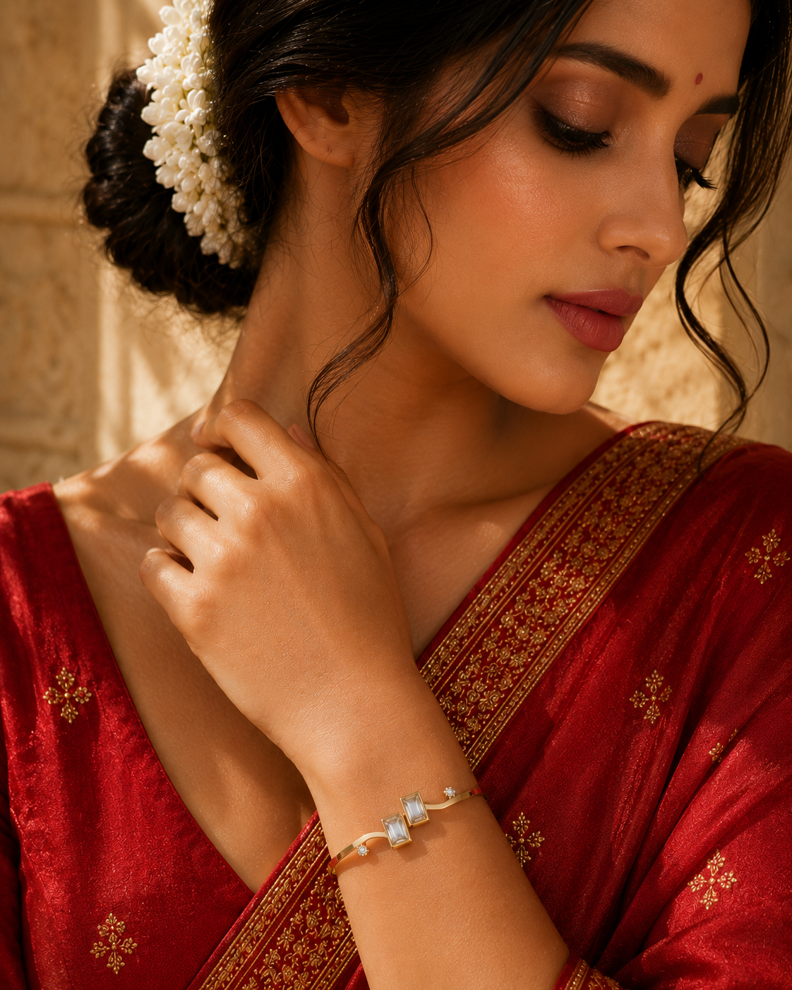 VIYOMA Moonveil Crystal Cuff