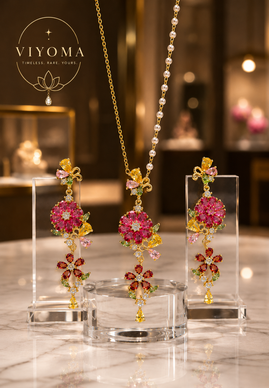 VIYOMA Rosé Fleur Luxe Set