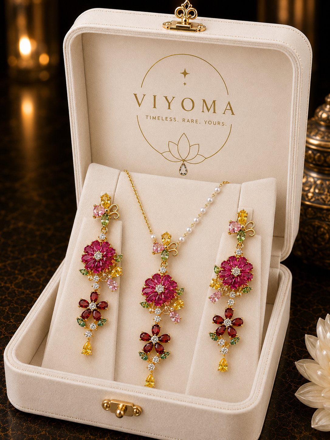 VIYOMA Rosé Fleur Luxe Set