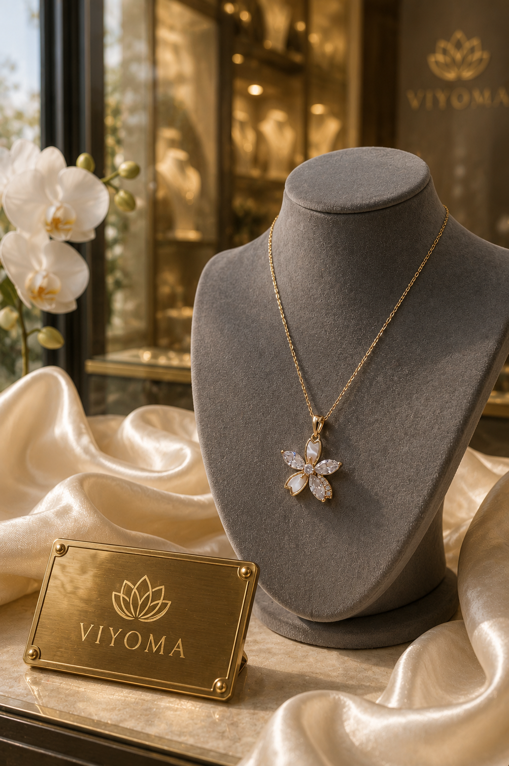 VIYOMA Pearl Petals Pendant