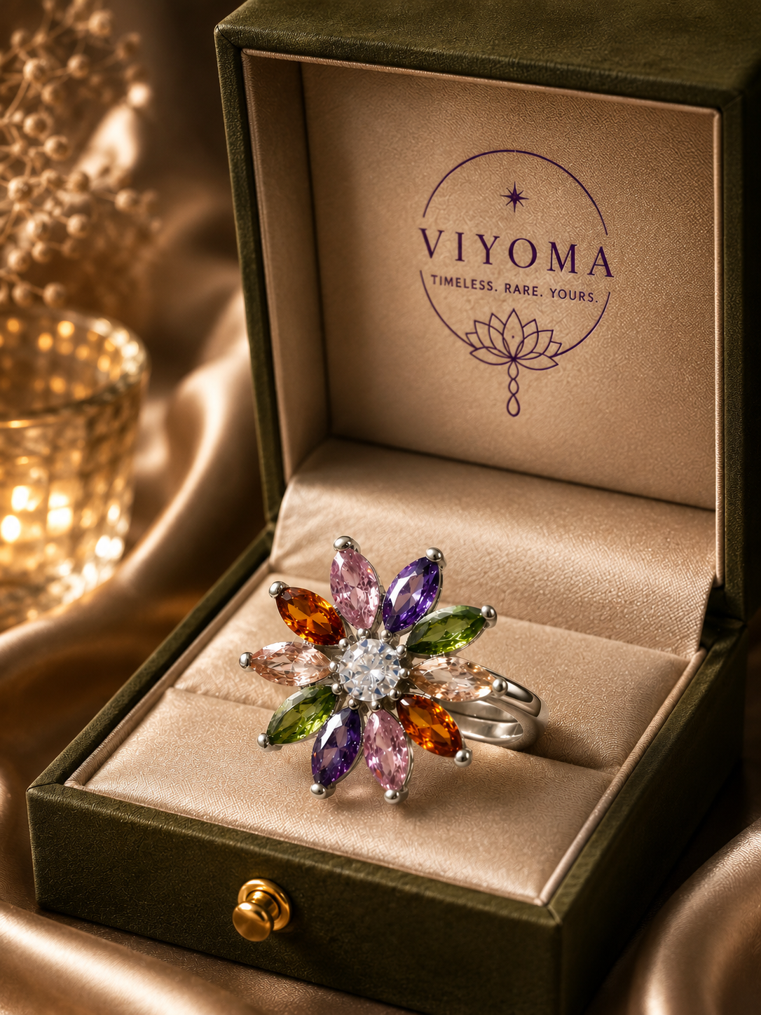 VIYOMA Prism Petals Ring