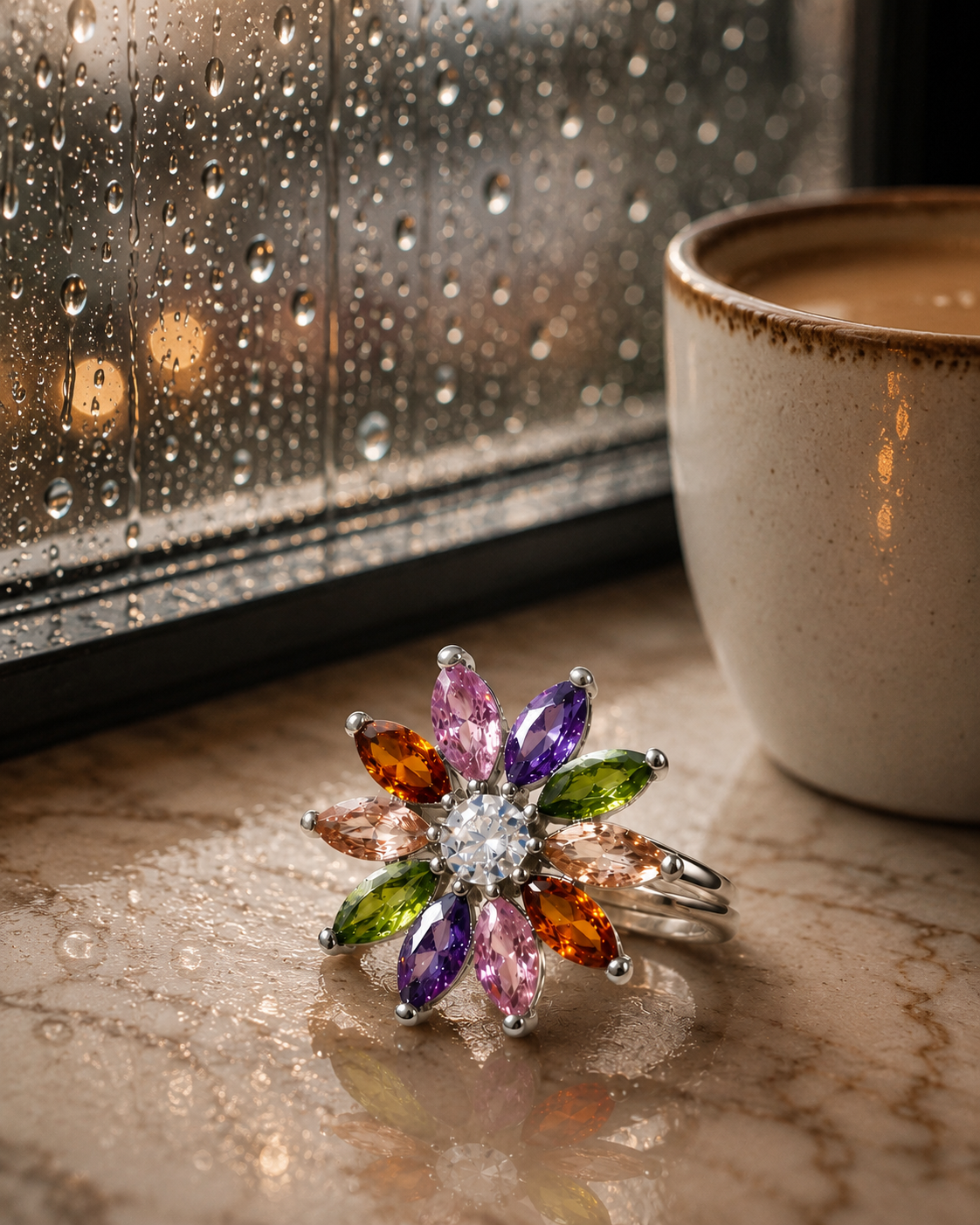 VIYOMA Prism Petals Ring