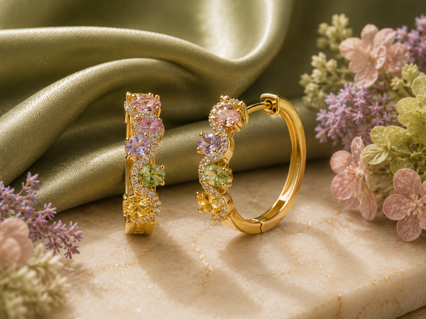 VIYOMA Pastel Élan Hoops