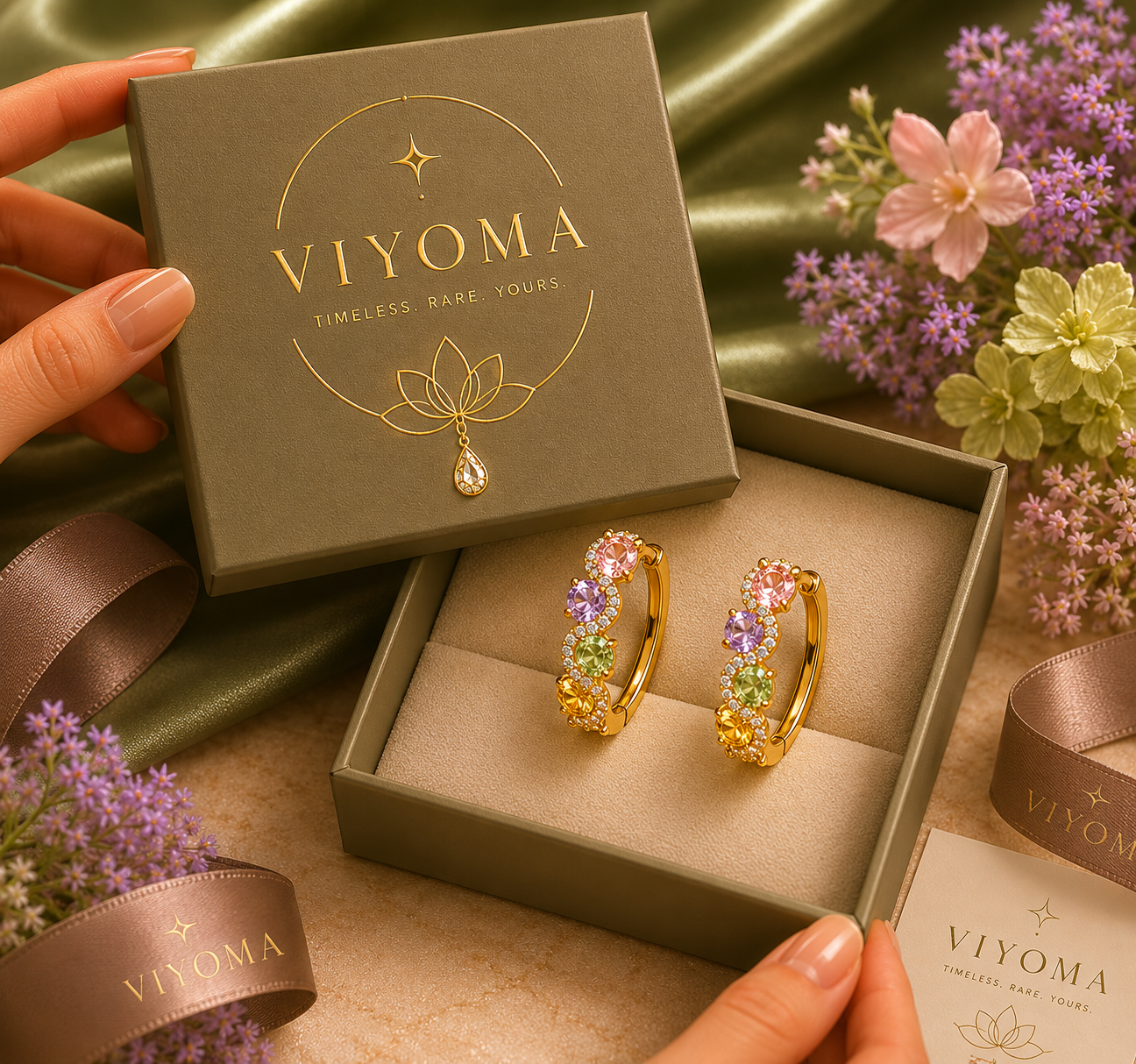 VIYOMA Pastel Élan Hoops