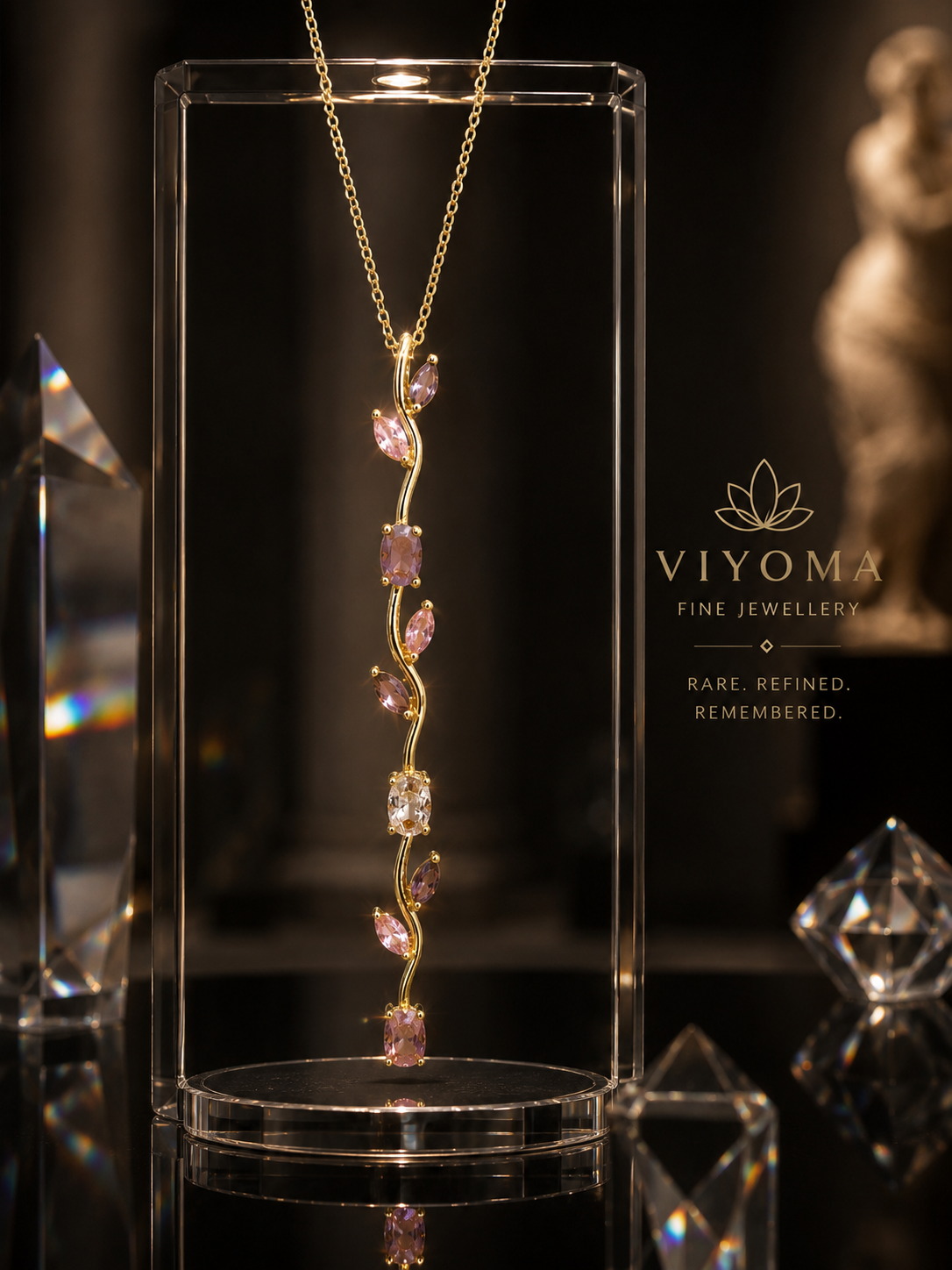 VIYOMA Twilight Wisteria Drop Pendant
