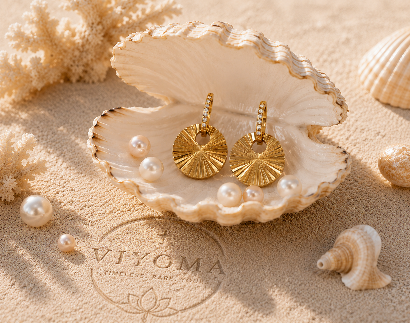 VIYOMA Sun-Flare Luxe Hoops