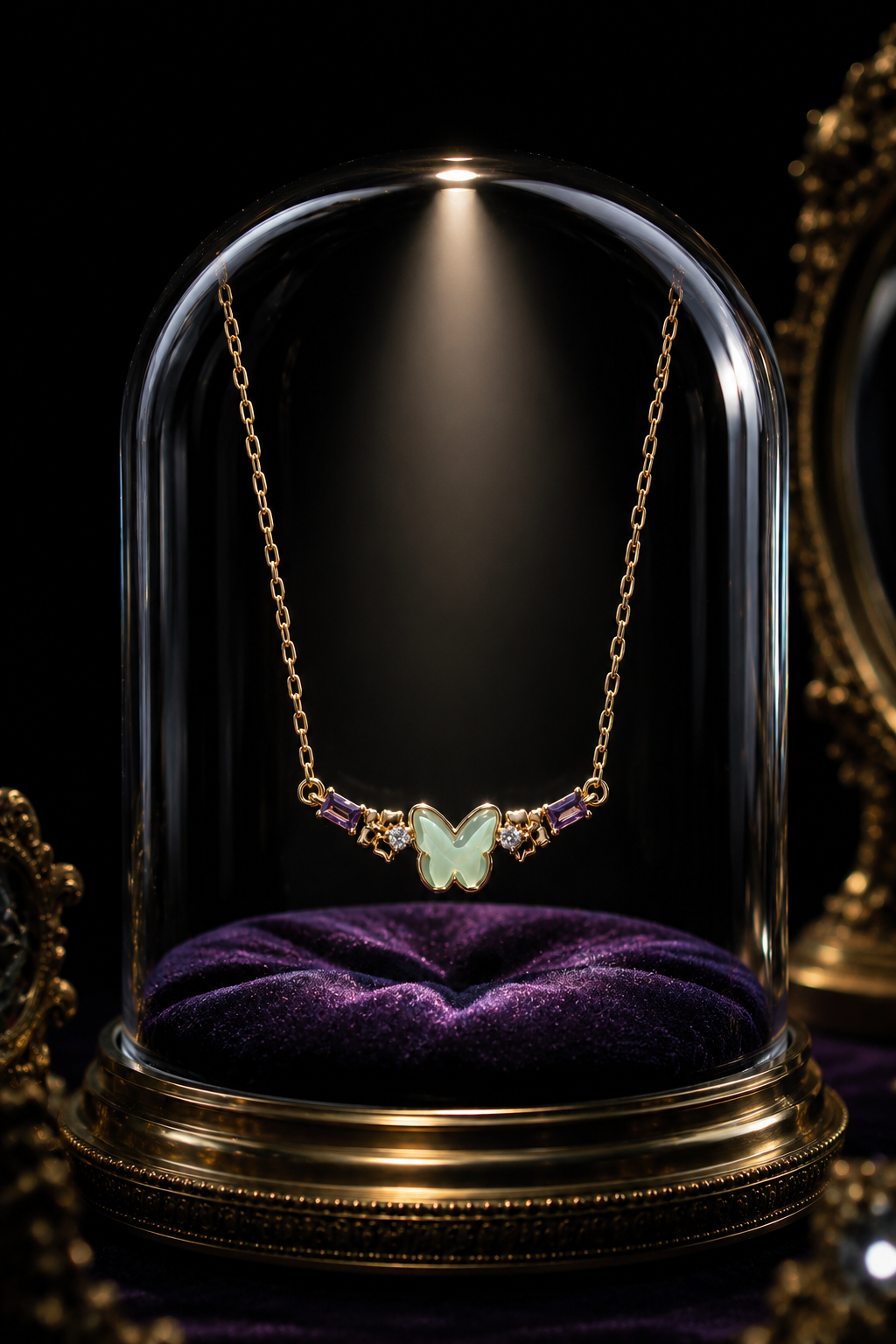 VIYOMA Mint Papillon Necklace