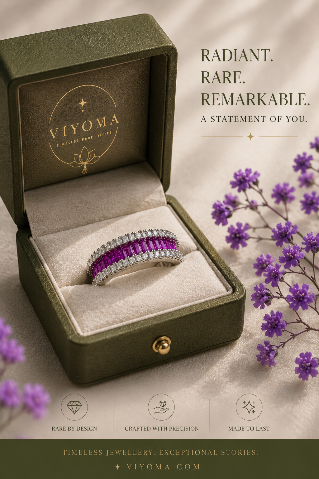 VIYOMA Orchid Eternity Ring