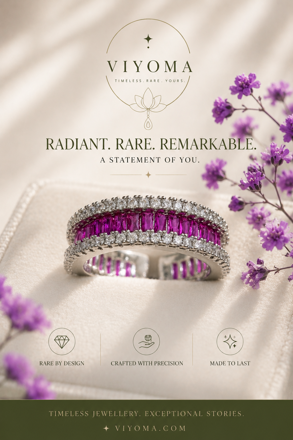 VIYOMA Orchid Eternity Ring